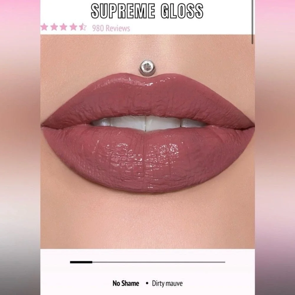 NO SHAME New in Box Jeffree Star Supreme Gloss Rose Mauve  Lipgloss Gloss